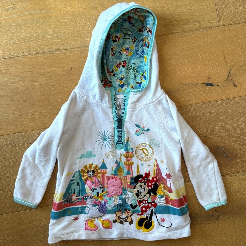 Kids Disneyland Resort Hoodie / Sweatshirt / Coverup with Zipper, Size XXS